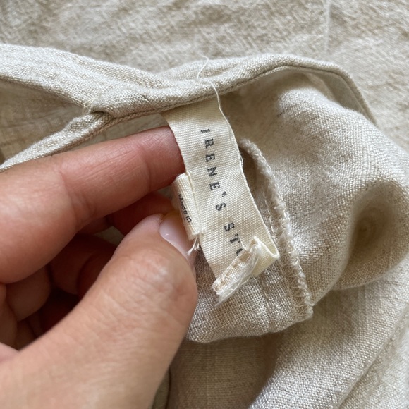 Irene's Story Linen Cape Dress Tan (Medium) - Picture 5 of 6